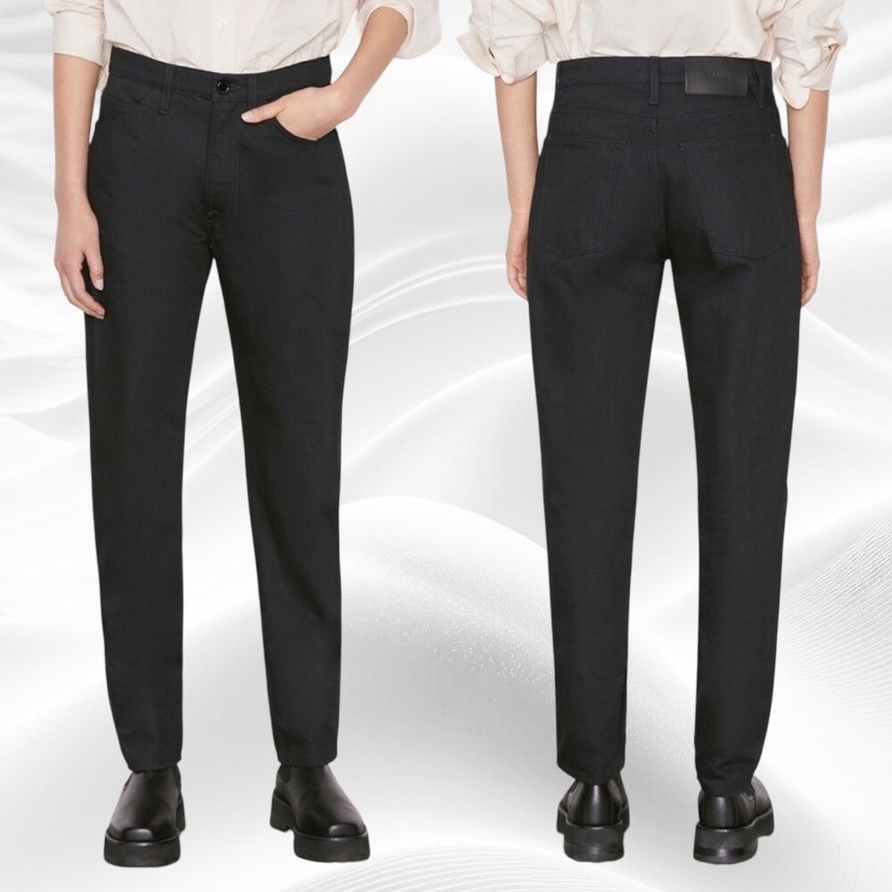 FRAME Le Italien True Straight Noir Black‎ Rigid Italian Cotton Size 31  NEW
